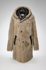 Fabio - Stone Shearling Coat