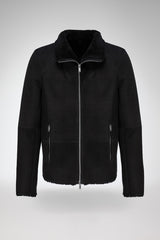 Bastien - Black Suede Shearling Jacket