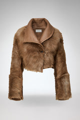 Ashley - Sand Shearling Jacket