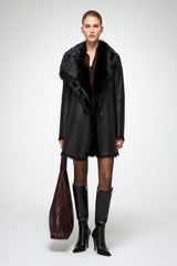 VSP - Kristell - Clotho Black Shearling Coat