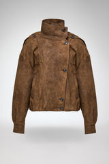 Maya - Olive Leather Jacket