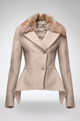 Beatrix - Kamelbraune Wolljacke