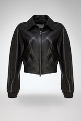 Silvia - Black Leather Jacket