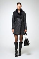 VSP - Kristell - Clotho Anthracite Shearling Coat