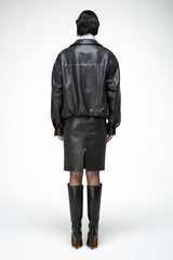 Maya - Dark Brown Leather Jacket