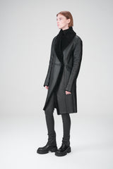 Murielle - Schwarze LammfellMantel