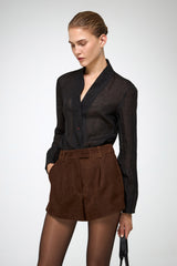 VSP - Colette - Tobacco Leather Short