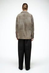 Nora - Grey Leather Jacket