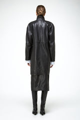 Bianca – Schwarzer Ledermantel