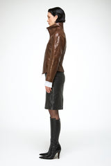 Martina – Tabak Lederjacke