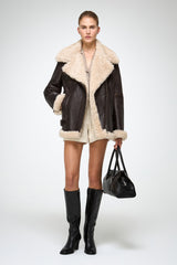 VSP - Antonella - Brown Shearling Coat