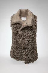 VSP - Solene - Stone Shearling Vest