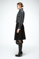 Alina – Anthrazitfarbene Lederjacke