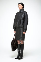 Maya - Dark Brown Leather Jacket