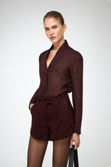 VSP - Colette - Burgundy Leather Short