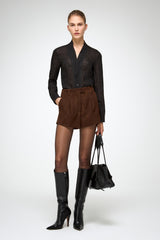 VSP - Colette - Tobacco Leather Short