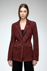 VSP - Oceane - Bordeaux Leather Coat