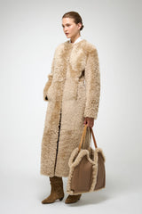 VSP - Inesse - Beige Brown Shearling Coat