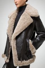 VSP - Antonella - Anthracite Shearling Coat