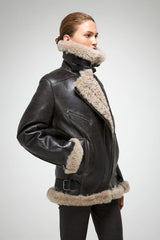 VSP - Antonella - Anthracite Shearling Coat