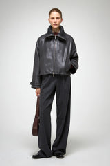 VSP - Olga - Anthracite Leather Jacket