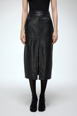 VSP - Ticia - Black Leather Skirt