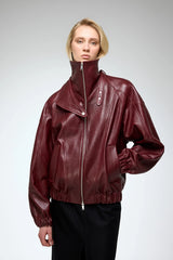 VSP - May - Bordeaux Leather Jacket