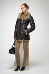 VSP - Mallory - Desert Beige Shearling Coat