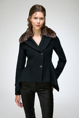 Beatrix - Schwarze Wolljacke