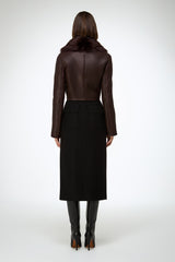 Yva - Cherry Shearling Jacket