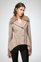 Beatrix - Kamelbraune Wolljacke