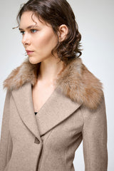 Beatrix - Kamelbraune Wolljacke
