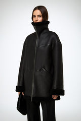 VSP - Dina - Black Shearling Coat