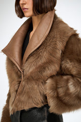 Ashley - Sand Shearling Jacket