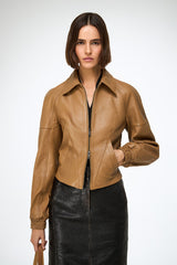 Silvia - Camel Leather Jacket
