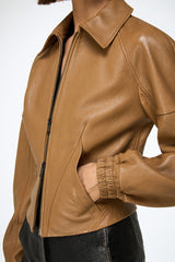 Silvia - Camel Leather Jacket