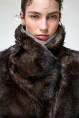 Ashley - Graue Lammfelljacke