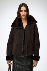 VSP - Pia - Dark Brown Shearling Jacket