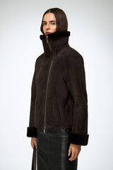 VSP - Pia - Dark Brown Shearling Jacket