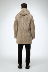 Fabio - Stone Shearling Coat