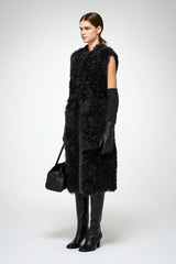 VSP - Mirella - Anthracite Shearling Vest