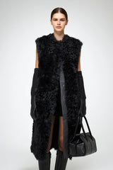 VSP - Mirella - Anthracite Shearling Vest