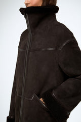 VSP - Dina - Dark Brown Shearling Coat