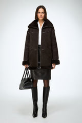 VSP - Dina - Dark Brown Shearling Coat
