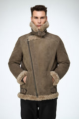 Rico - Stone Shearling Coat