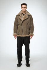 Rico - Stone Shearling Coat
