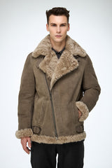 Rico - Stone Shearling Coat
