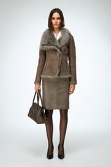 VSP - Adila - Stone Shearling Jacket