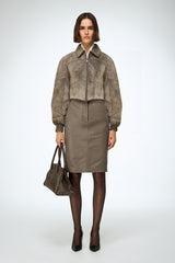 VSP - Abigail - Grey Leather Jacket