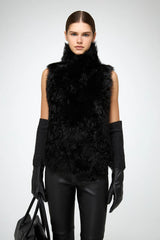 VSP - Solene - Black Shearling Vest